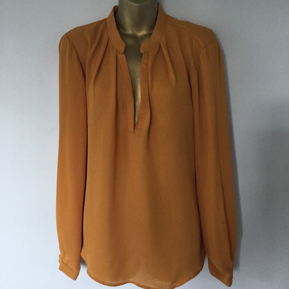 Forever 21 Tops - forever 21 mustard color blouse top size medium